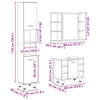 3-Tlg. Badmöbel-Set Holzwerkstoff