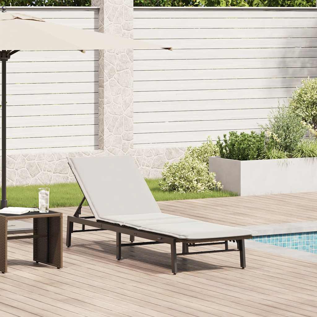 Sonnenliege Mit Auflage Poly Rattan