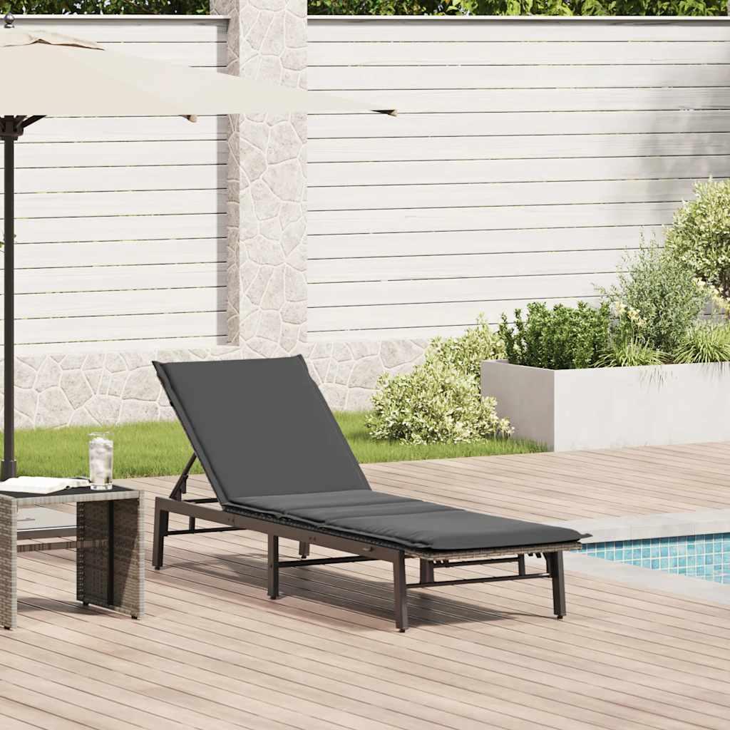 Sonnenliege Mit Auflage Poly Rattan