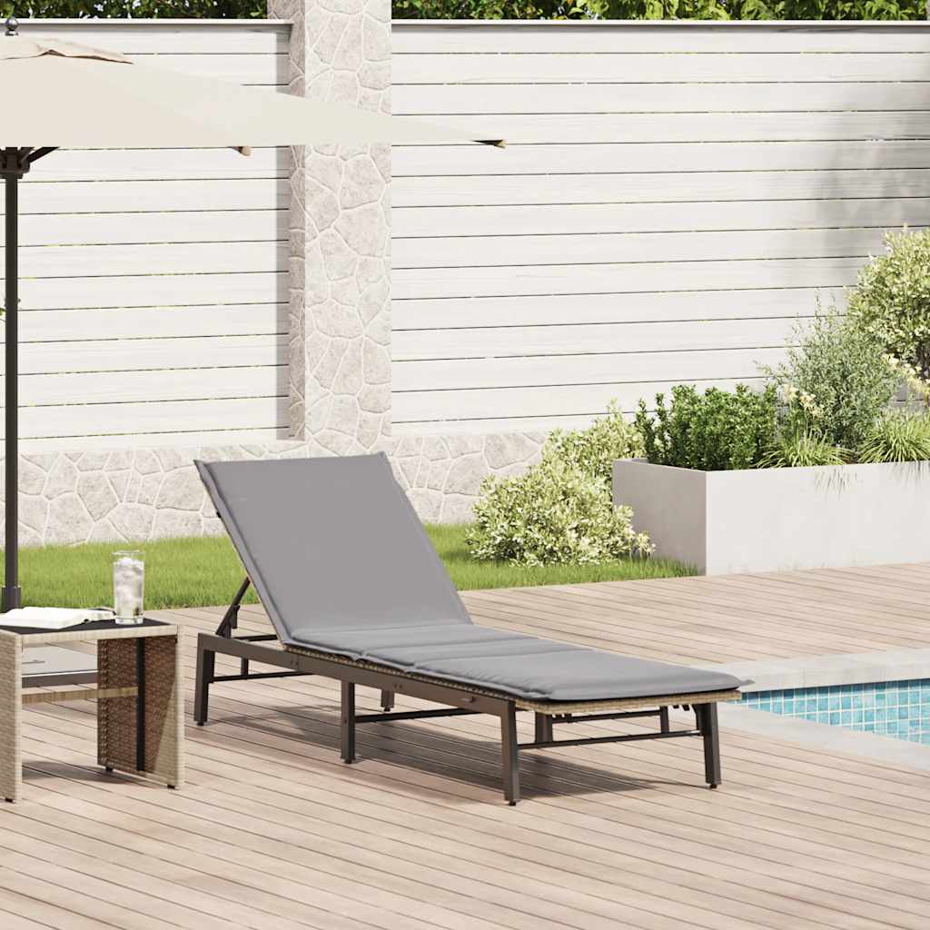 Sonnenliege Mit Auflage Poly Rattan