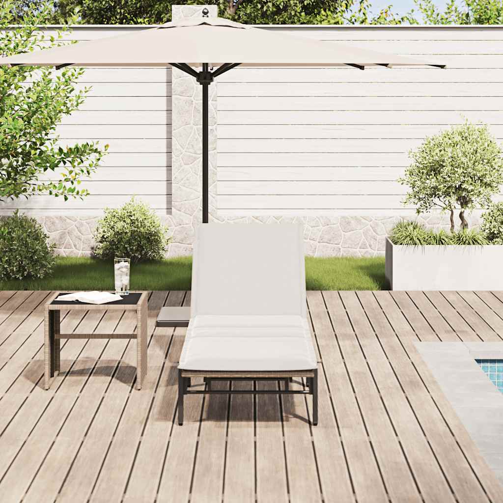 Sonnenliege Mit Auflage Poly Rattan