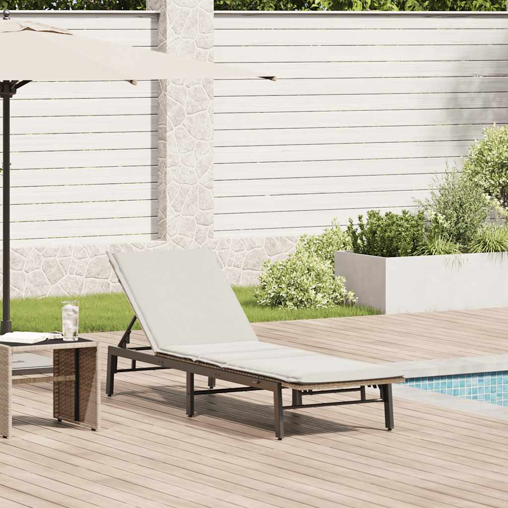 Sonnenliege Mit Auflage Poly Rattan