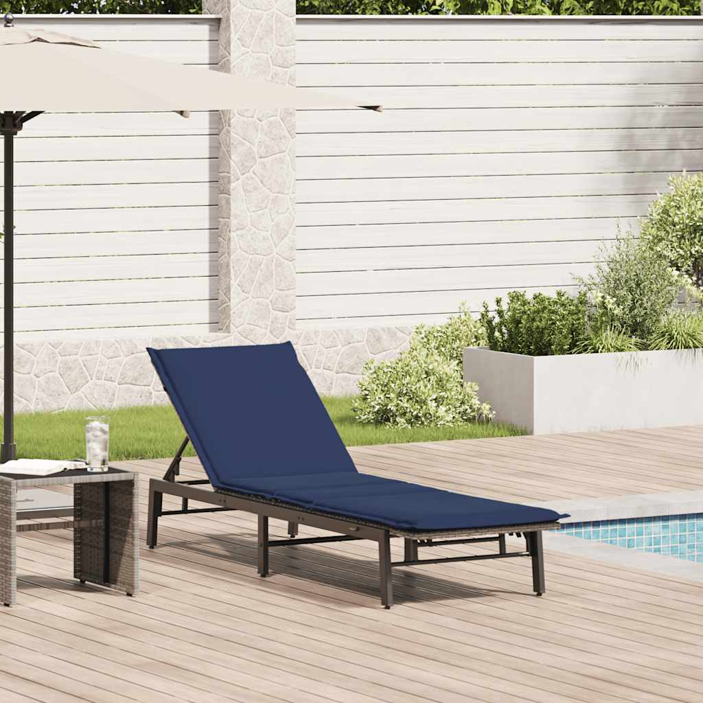 Sonnenliege Mit Auflage Poly Rattan