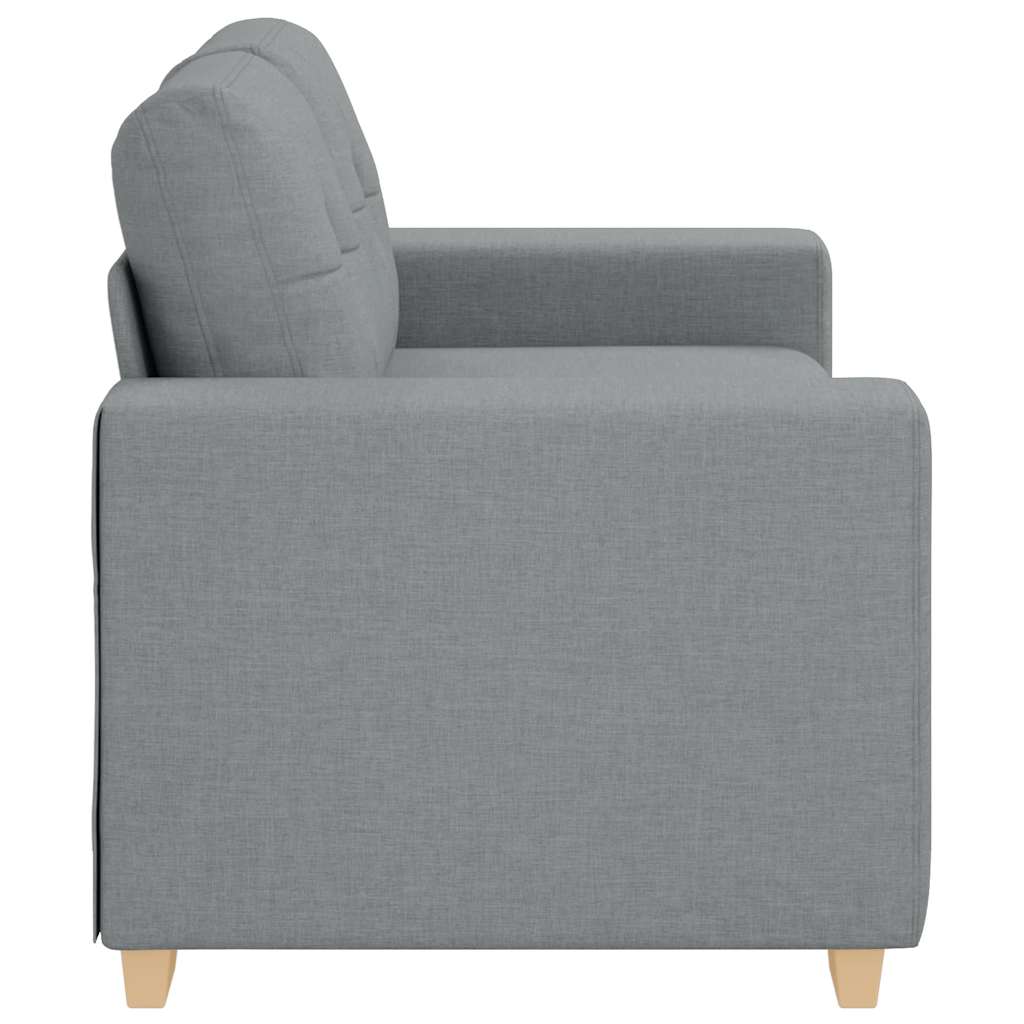 Zweisitzer-Sofa Hellgrau 120 Cm Stoff