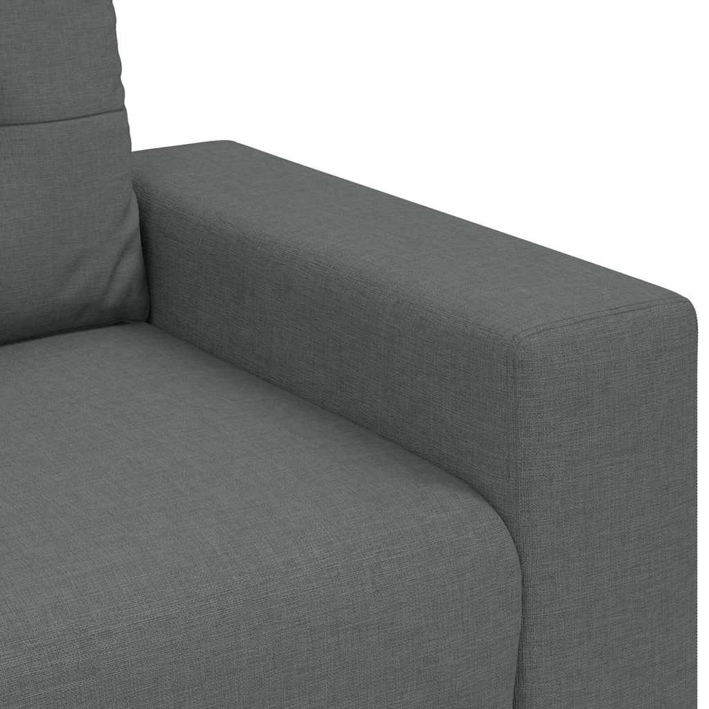 Zweisitzer-Sofa Dunkelgrau 120 Cm Stoff