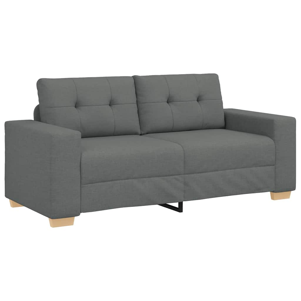 Zweisitzer-Sofa Dunkelgrau 140 Cm Stoff