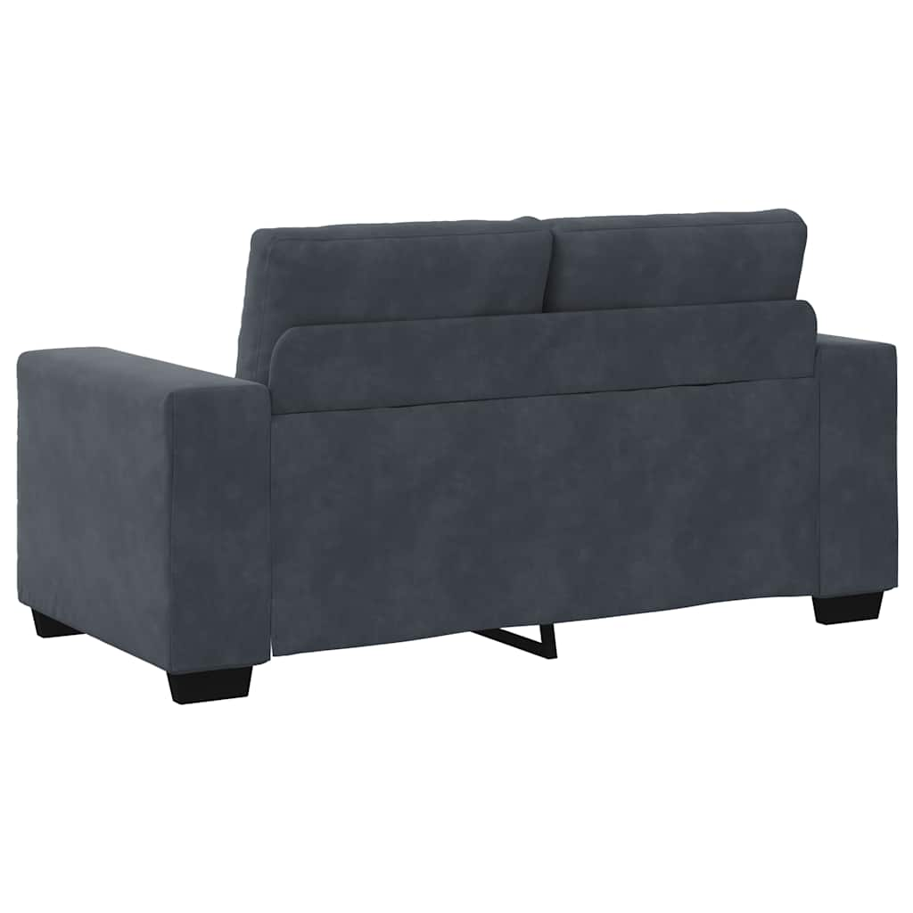 Zweisitzer-Sofa Dunkelgrau 120 Cm Samt