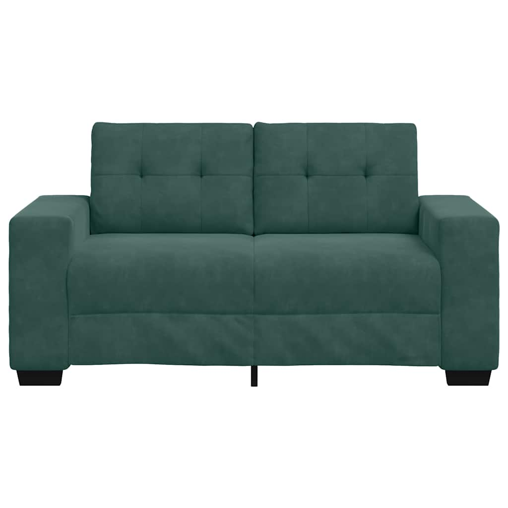 Zweisitzer-Sofa Dunkelgrün 120 Cm Samt