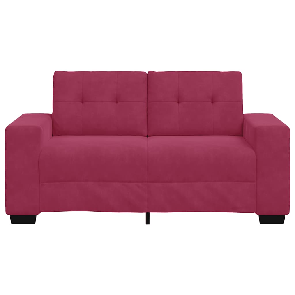 Zweisitzer-Sofa Weinrot 120 Cm Samt