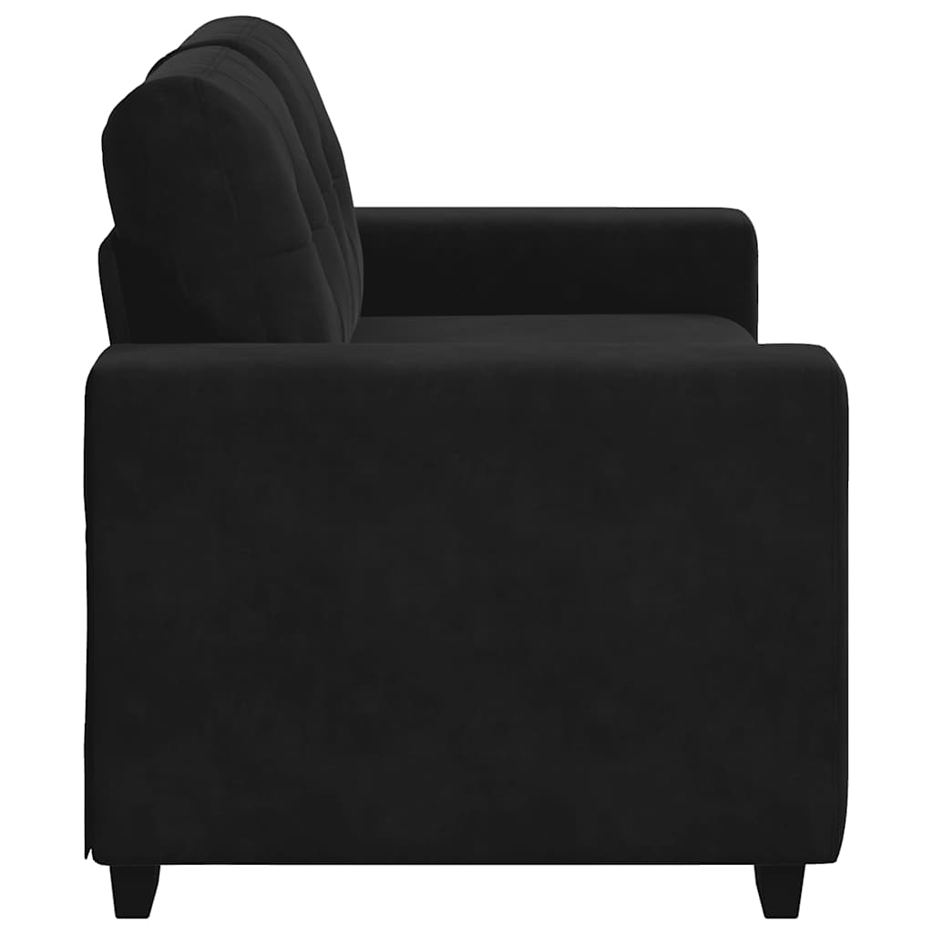 Zweisitzer-Sofa Schwarz 120 Cm Samt