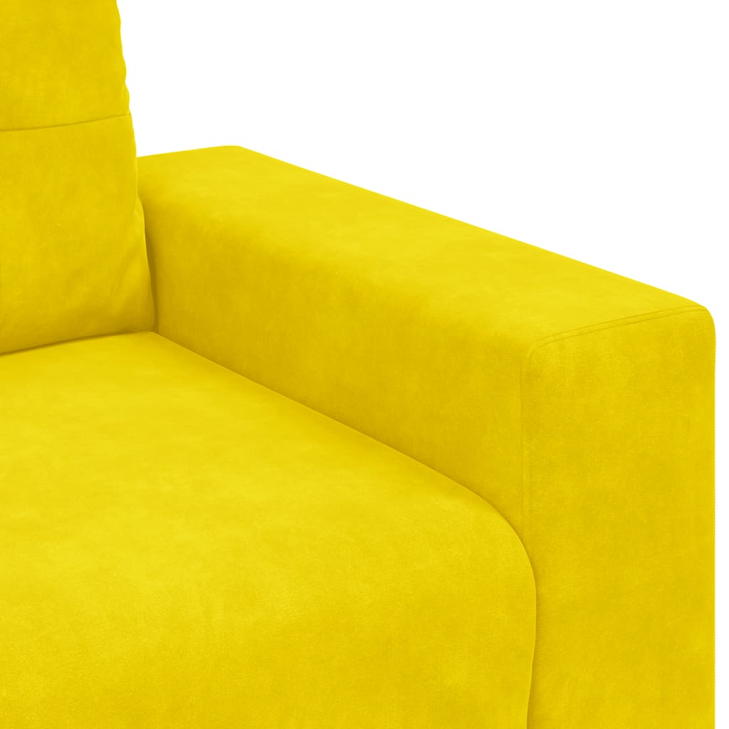 Zweisitzer-Sofa Gelb 120 Cm Samt