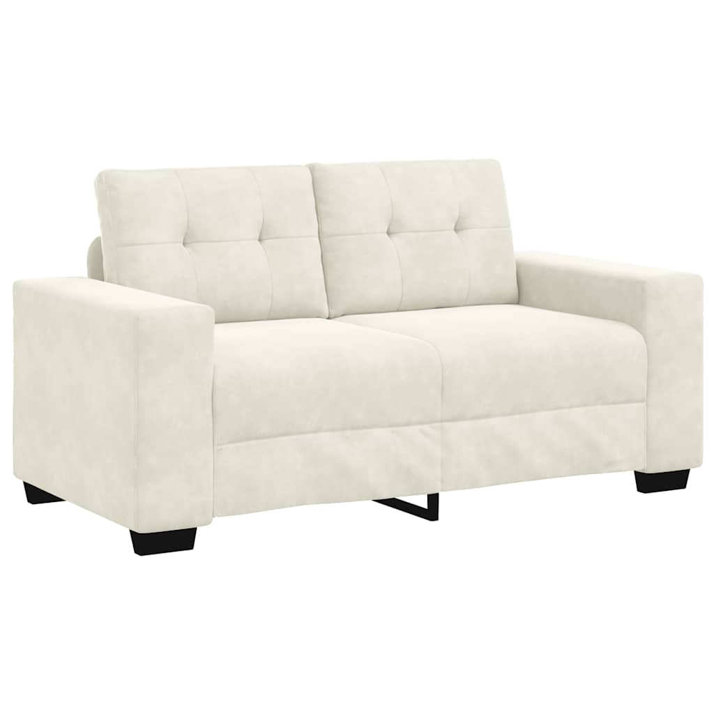 Zweisitzer-Sofa Creme 120 Cm Samt