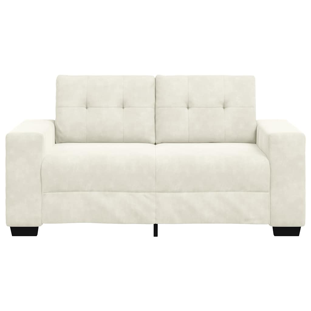 Zweisitzer-Sofa Creme 120 Cm Samt