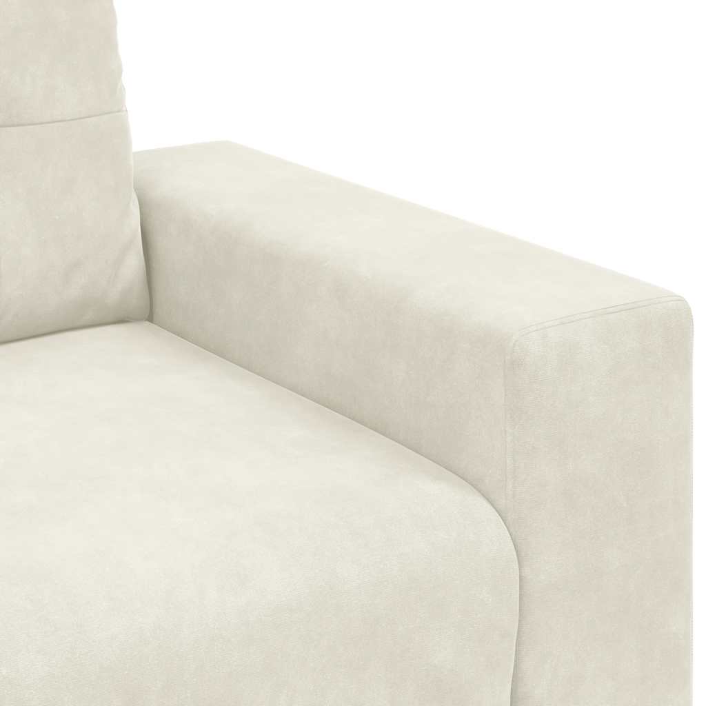 Zweisitzer-Sofa Creme 120 Cm Samt