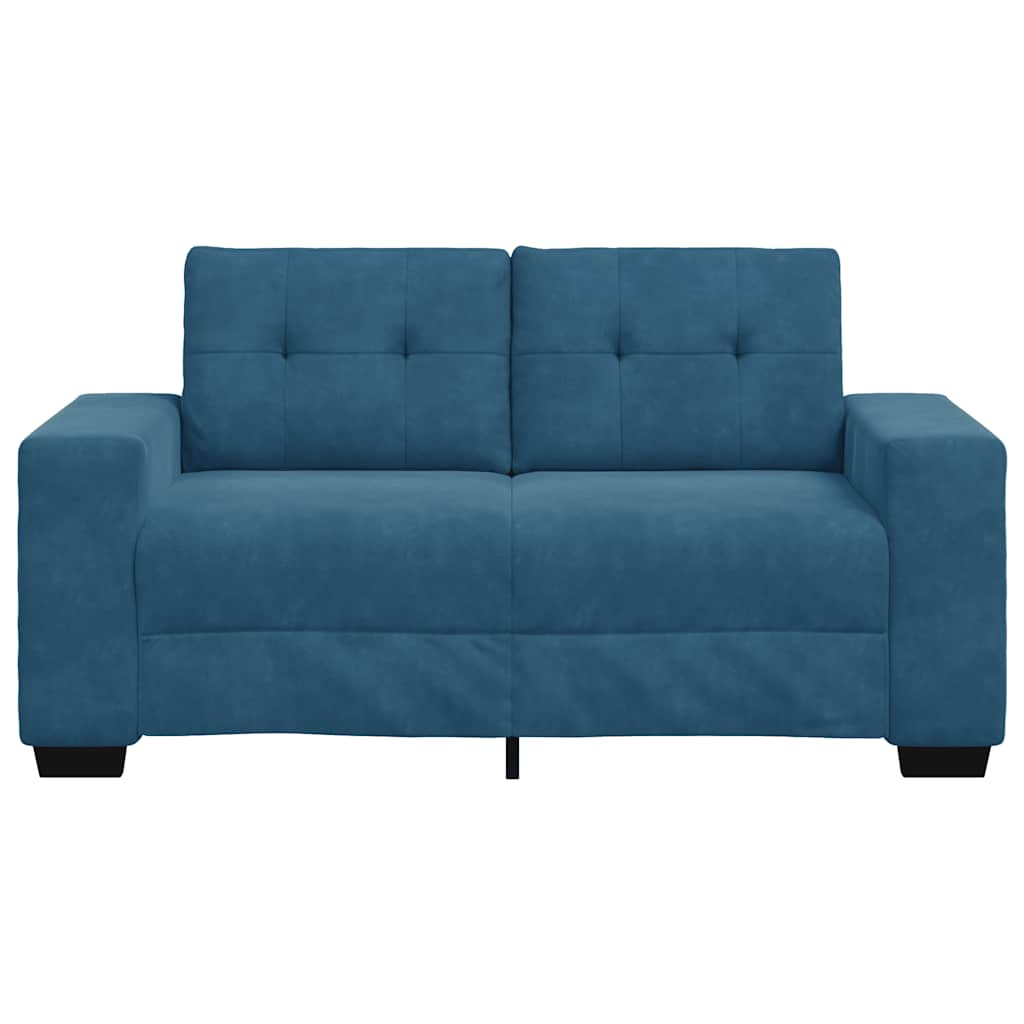 Zweisitzer-Sofa Blau 120 Cm Samt