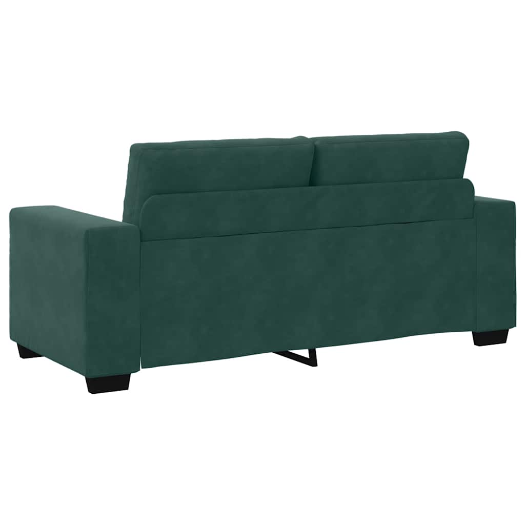 Zweisitzer-Sofa Dunkelgrün 140 Cm Samt