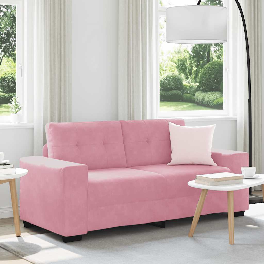 Zweisitzer-Sofa Rosa 140 Cm Samt