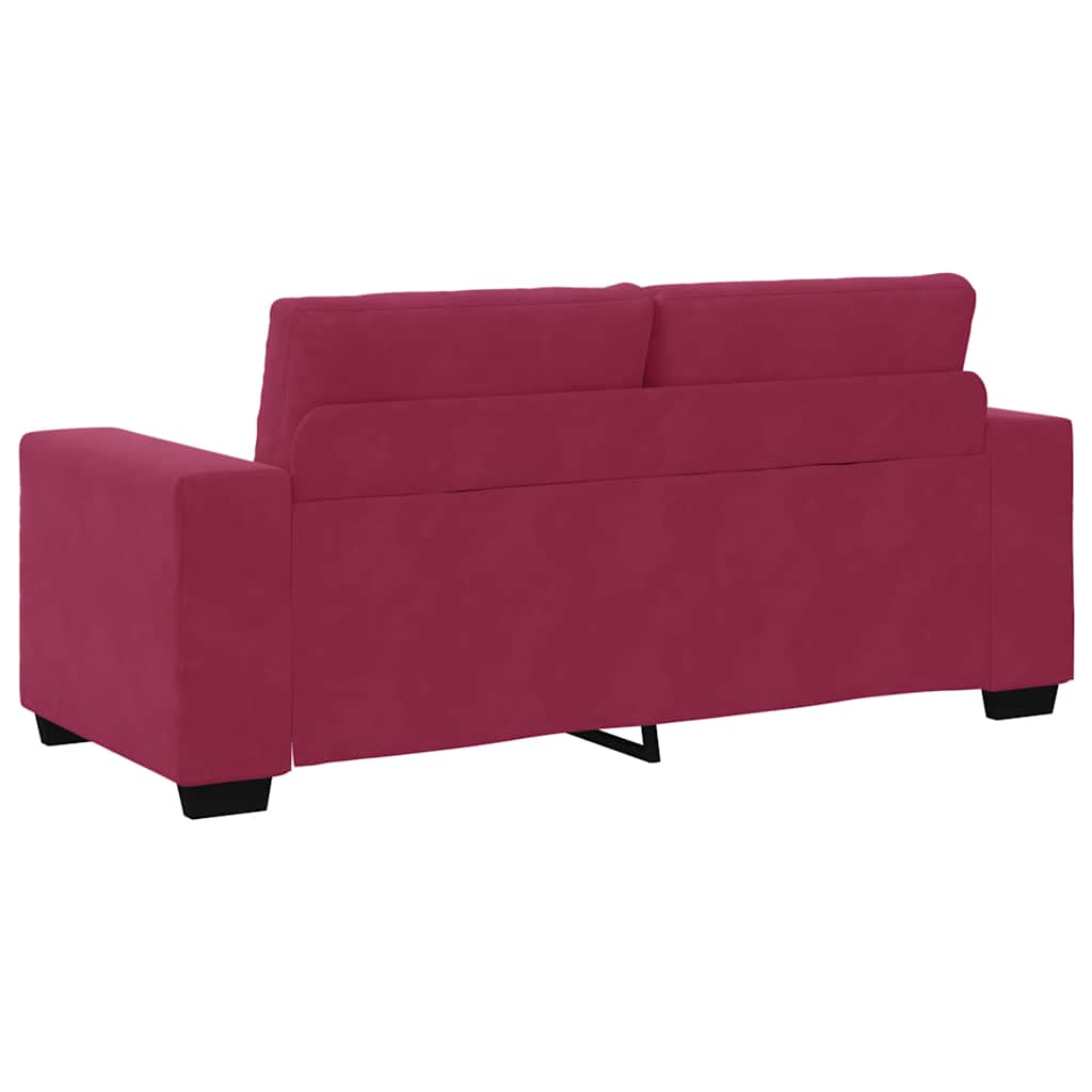 Zweisitzer-Sofa Weinrot 140 Cm Samt