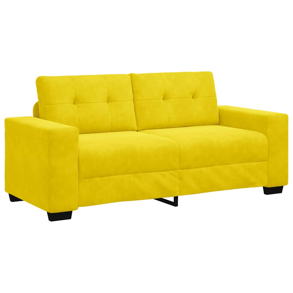 Zweisitzer-Sofa Gelb 140 Cm Samt