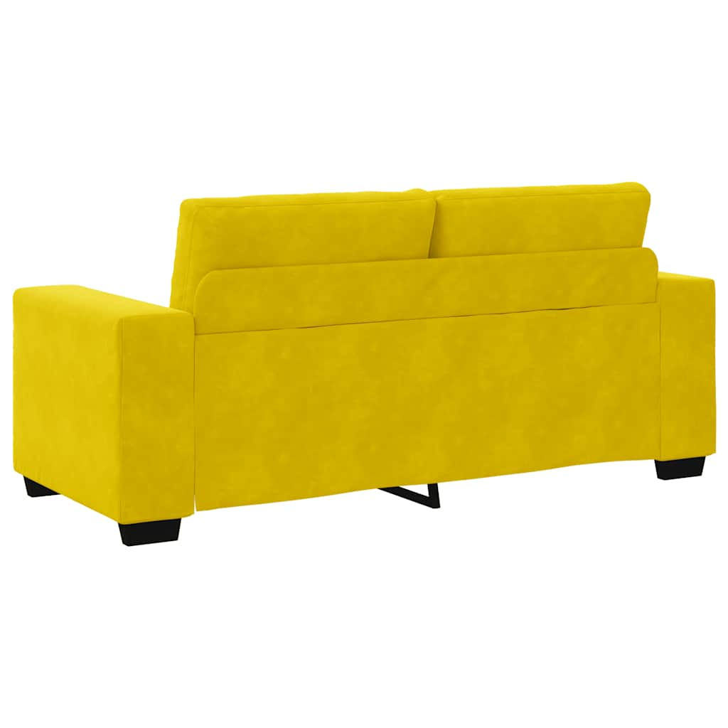 Zweisitzer-Sofa Gelb 140 Cm Samt