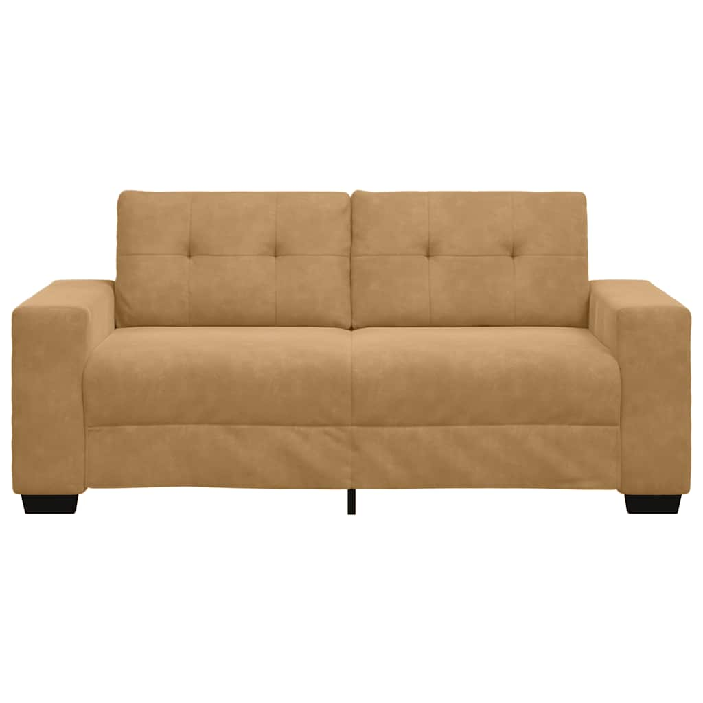 Zweisitzer-Sofa Braun 140 Cm Samt