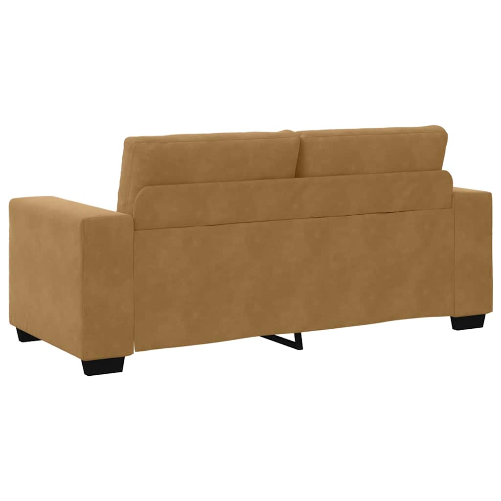 Zweisitzer-Sofa Braun 140 Cm Samt