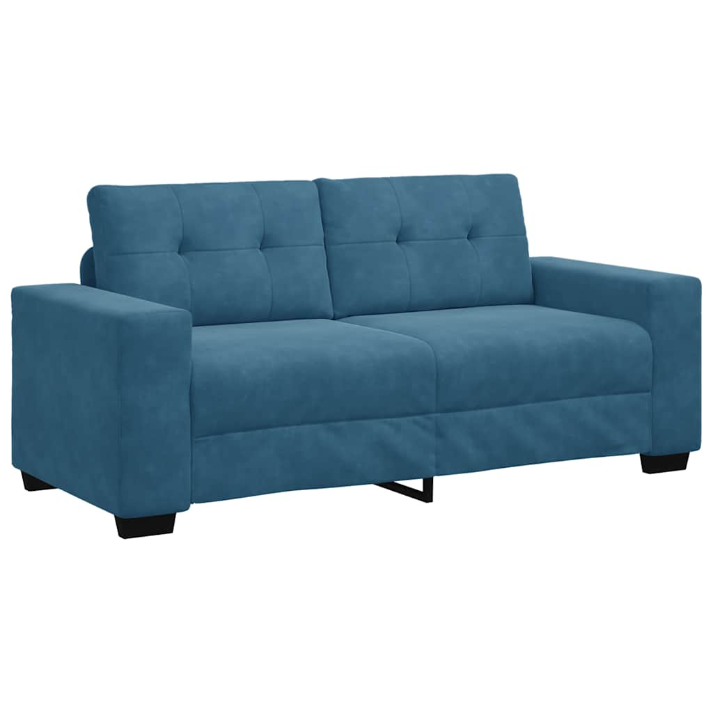 Zweisitzer-Sofa Blau 140 Cm Samt