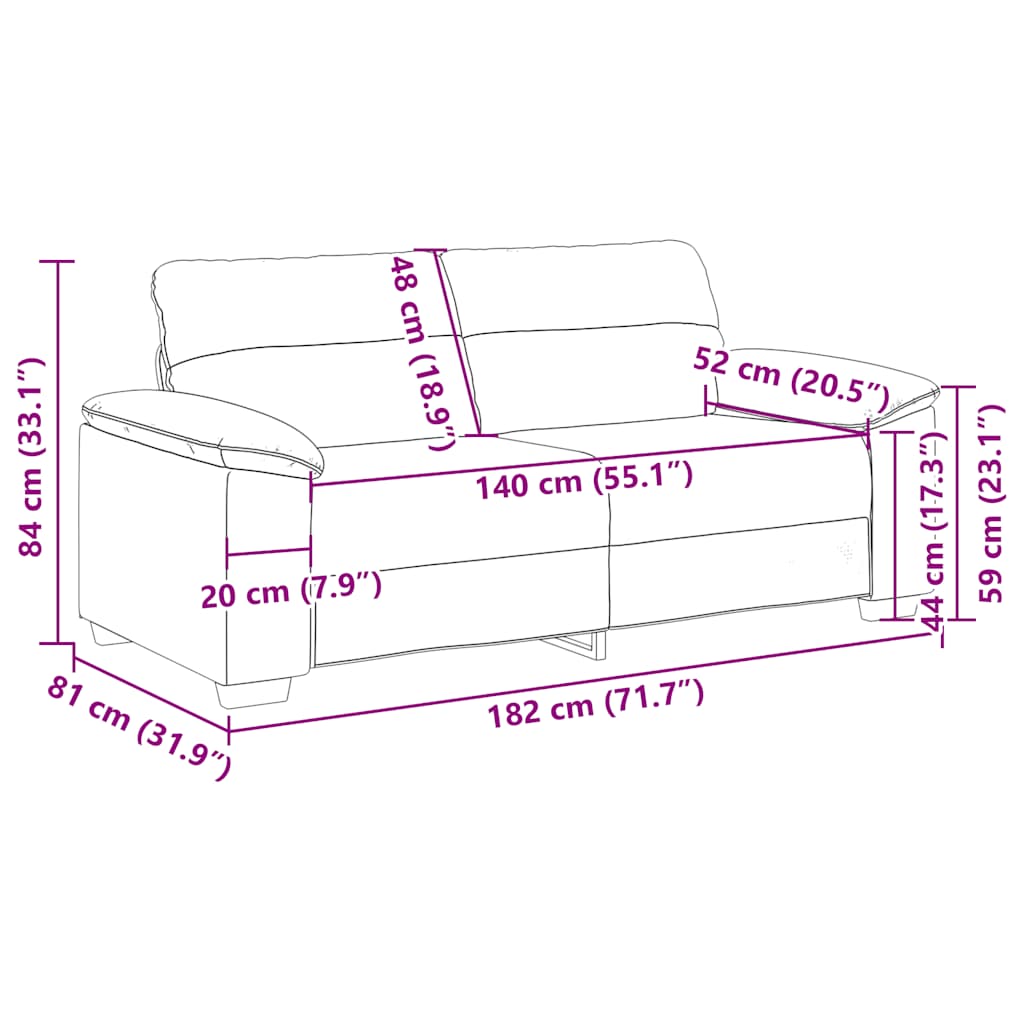 2-Sitzer-Sofa Stoff