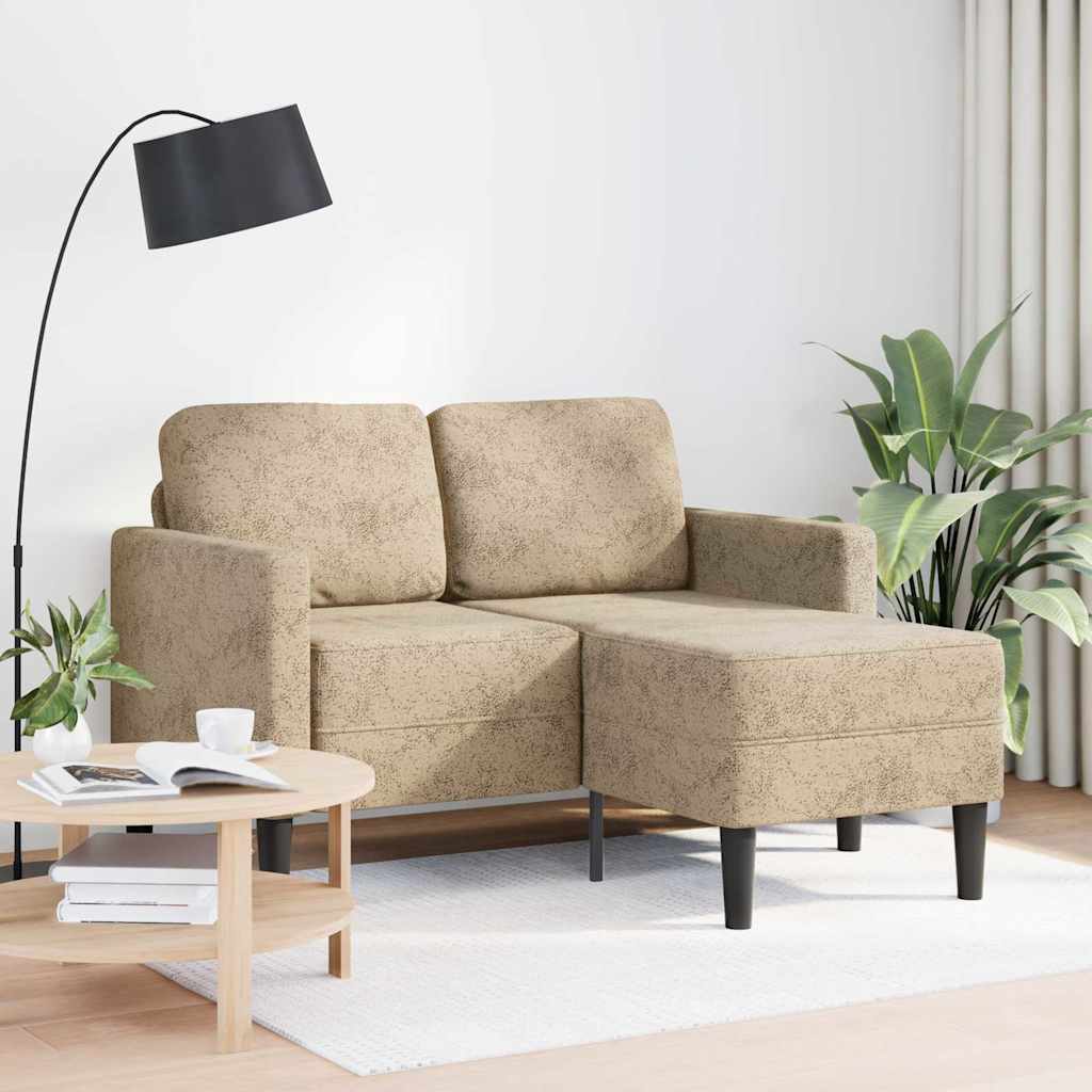 2Er-Sofa Mit Chaiselongue L-Form 125 Cm Kunstleder