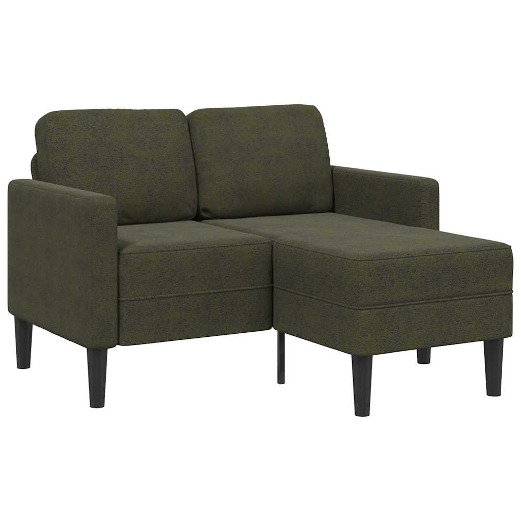 2Er-Sofa Mit Chaiselongue L-Form 125 Cm Kunstleder