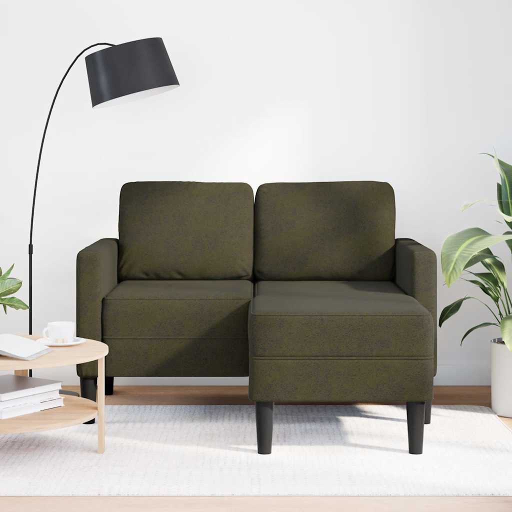 2Er-Sofa Mit Chaiselongue L-Form 125 Cm Kunstleder