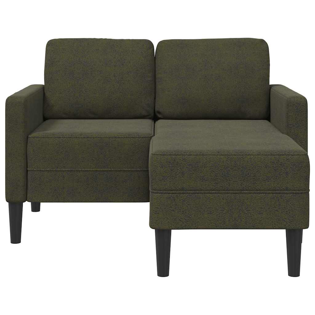 2Er-Sofa Mit Chaiselongue L-Form 125 Cm Kunstleder