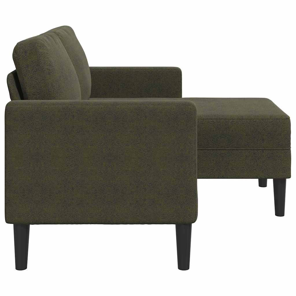 2Er-Sofa Mit Chaiselongue L-Form 125 Cm Kunstleder