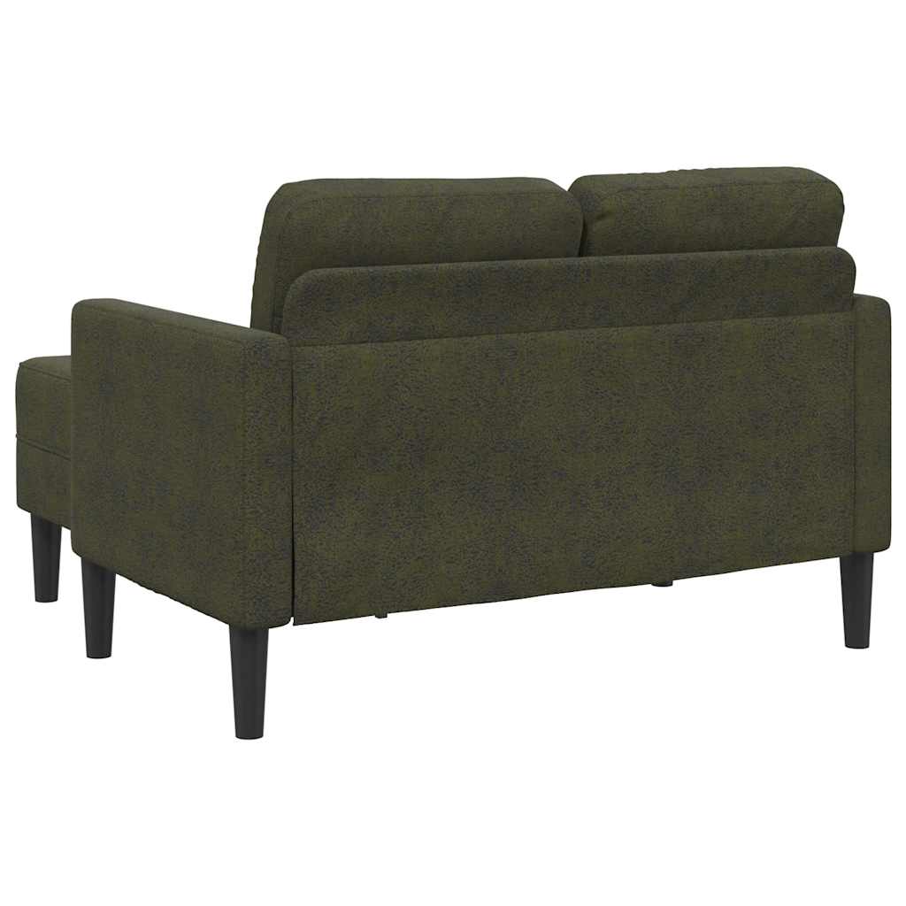 2Er-Sofa Mit Chaiselongue L-Form 125 Cm Kunstleder