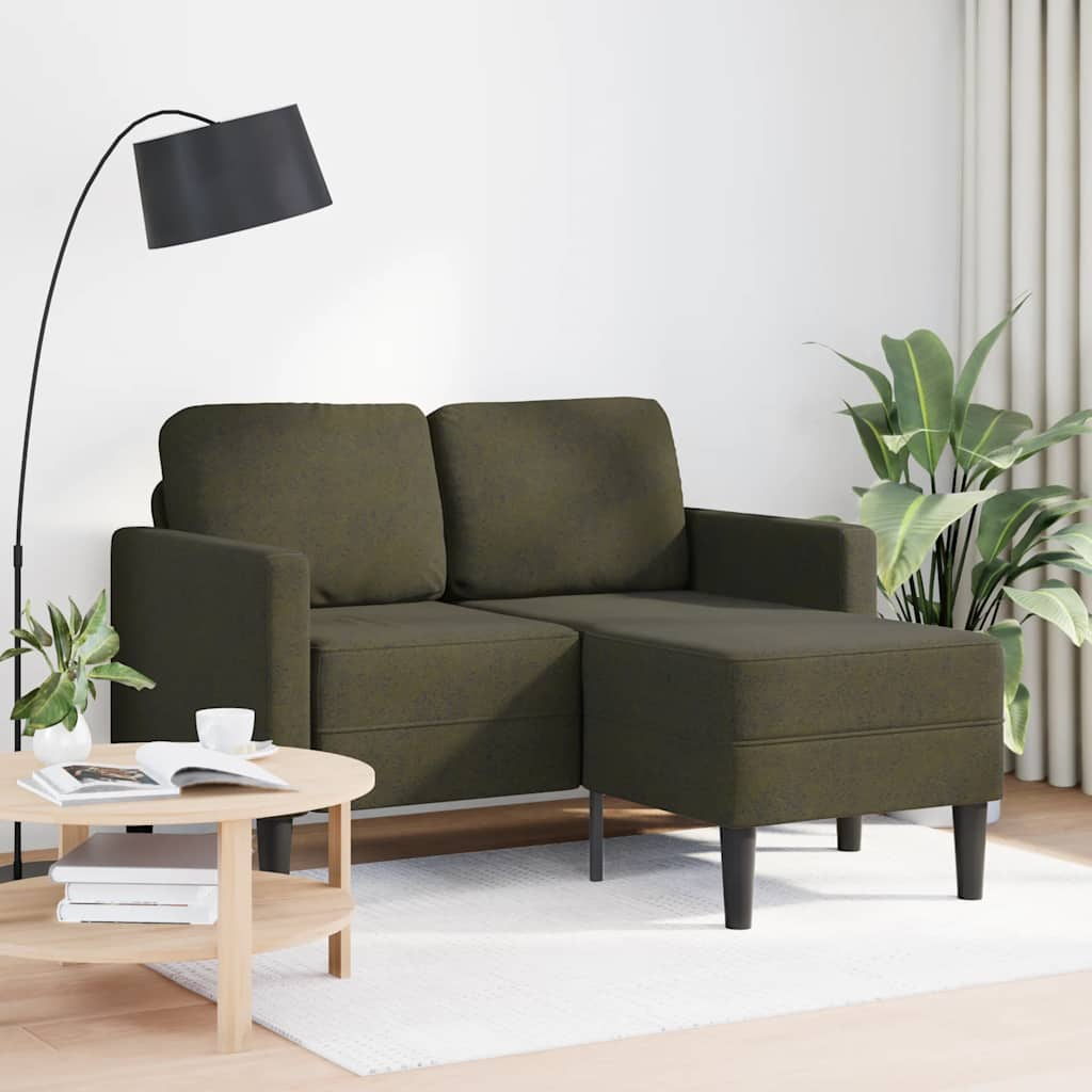 2Er-Sofa Mit Chaiselongue L-Form 125 Cm Kunstleder