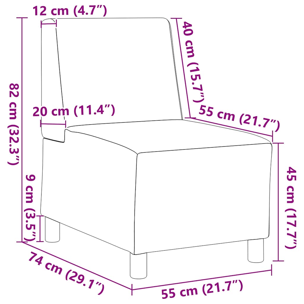 Sessel 55 Cm Samt