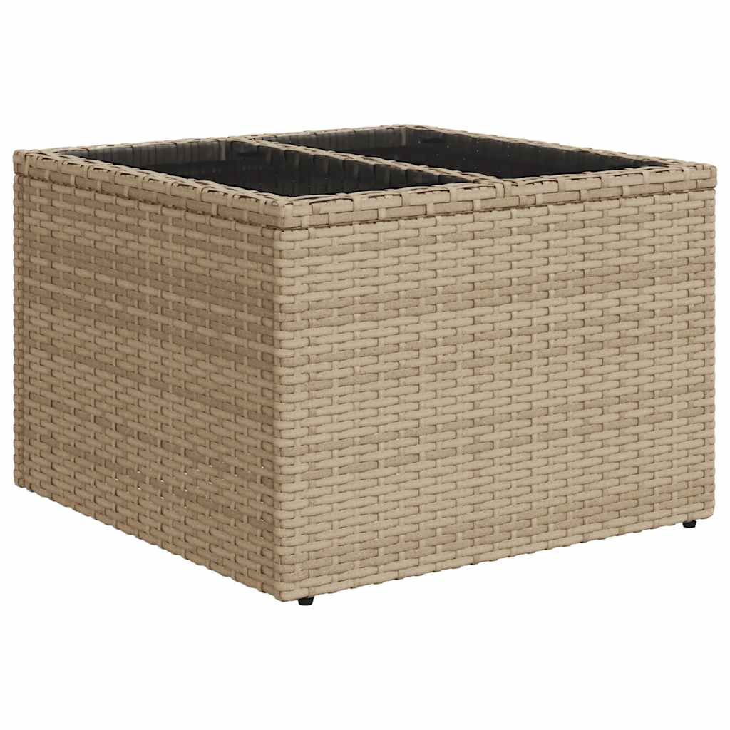 6-Tlg. Garten-Sofagarnitur Mit Kissen Beige Poly Rattan