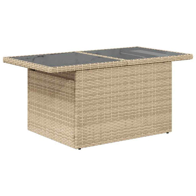 6-Tlg. Garten-Sofagarnitur Mit Kissen Beige Poly Rattan