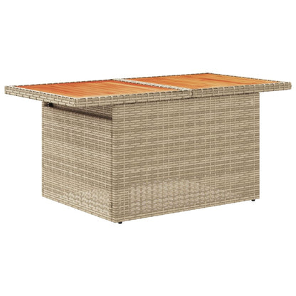 9-Tlg. Garten-Sofagarnitur Mit Kissen Beige Poly Rattan