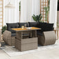 5-Tlg. Garten-Sofagarnitur Mit Kissen Beige Poly Rattan