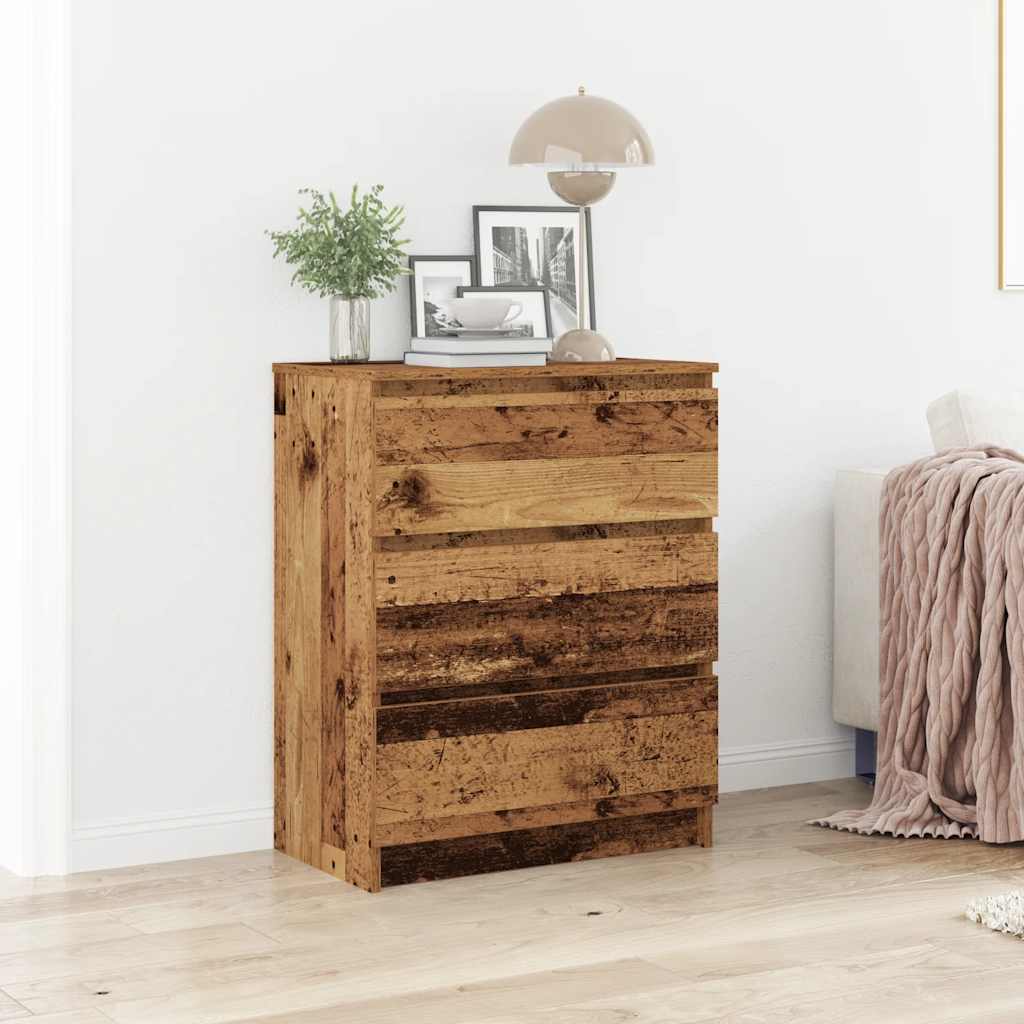 Sideboard Schwarz Eichen-Optik 60X35X76 Cm Holzwerkstoff