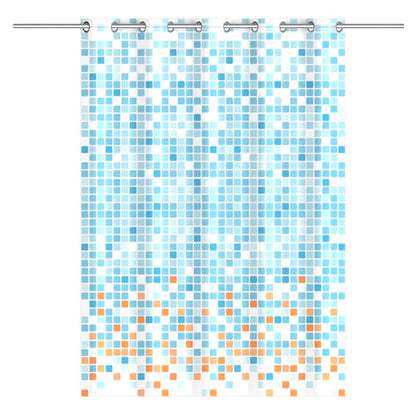 Eisl Duschvorhang Blau/Orange Mosaikmuster 200X180X0,2 Cm